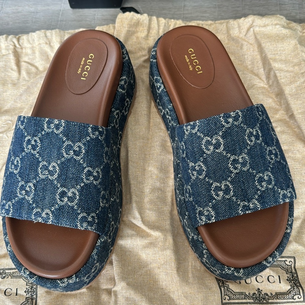 Gucci Angelina Platform Slide Sandals